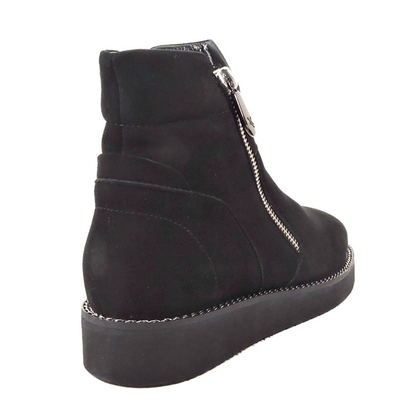 ALBERTO CICCIOLI 🇮🇹 WOMEN'S BLACK SOFT SUEDE COMFORT WINTER ANKLE BOOTIE - Picture 5 of 7